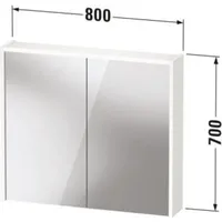 Duravit D-Code Spiegelschrank DC7106018181000 800x700 mm, Weiß Matt, mit