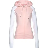 Bench. loungewear Kapuzensweatjacke Damen rosa-weiß Gr.40/42
