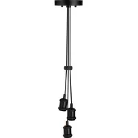 LUXULA Hängeleuchte 3-Fach, E27, schwarz,
