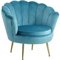 SalesFever Muschelsessel BANDUNG Samt 76 x 78 x 76