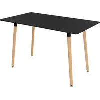 ML-Design Esstisch Schwarz aus Holz, 120x70x74,5 cm, Rechteckiger Esszimmertisch