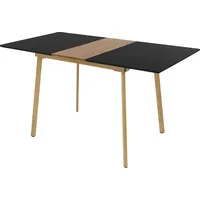 ML-Design Esstisch ausziehbar Schwarz aus Holz, 110/140x75x76,5 cm, 4-6