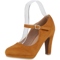 VAN HILL Damen Mary Janes in Hellbraun