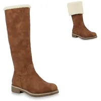VAN HILL Damen Winterstiefel in Hellbraun