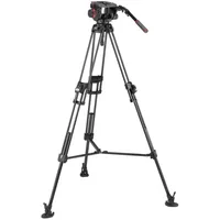 Manfrotto Videokopf 509 mit Stativ 645 Fast Twin Carbon