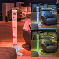 GLOBO Wassersäule Farbwechsel Sprudelsäule Wohnzimmer, Dekoration Säle, LED RGB