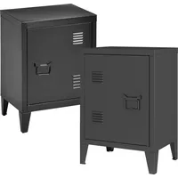 [en.casa] Nachtschrank Inari 2er Set Türgriff rechts und links