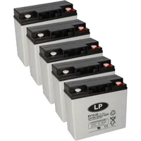 Landport Akkusatz 5x 12V 22Ah kompatibel zu 6 DZM