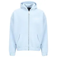 Dropsize Super Heavy Blank Zip Hoodie in blau Größe