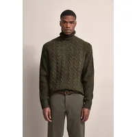 Bugatti Rollkragenpullover BUGATTI, Herren, Gr. 3XL, grün (oliv), 80%
