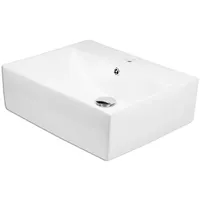 Stabilo-sanitär Keramik Wandhängewaschbecken rechteckig 505x405x160 mm weiß Komplettset
