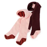 Sigikid Strumpfhosen 2er Set Autumn-Forest in rot/rosa, | 86-92