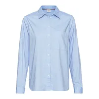 CAMEL ACTIVE Langarm Bluse aus reiner Baumwolle Hellblau, |