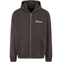 Dropsize Super Heavy Oversize Blank Zip Hoodie in schwarz