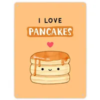 Speecheese Pancake Metallschild XL in 21x28 cm mit Spruch