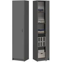 Home collective Bücherregal Kleiderschrank Regal anthrazit 40cm breit 180cm