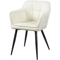 [en.casa] Esszimmerstuhl Birmingham Kunstleder beige