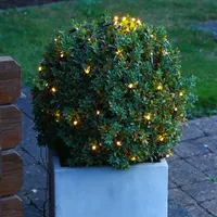 MARELIDA LED Lichternetz Lichterkette Buchsbaum Kugelnetz für Außen 80cm
