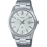 Casio Herrenuhr DATE CARBON LOOK DIAL -SILBER (Ø 41