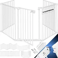 Kesser KESSER® Kaminschutzgitter mit Tür Metall Ofenschutzgitter Laufgitter Laufstall