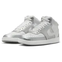 Nike Court Vision Mid Sneaker, Damen 108 - white/metallic