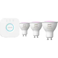 Philips White & Col. Amb. GU10 Dreierpack inkl. Bridge