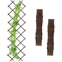 Relaxdays Rankgitter, ausziehbar, 3er Set, Rankhilfe Kletterpflanzen, 180x60 cm,
