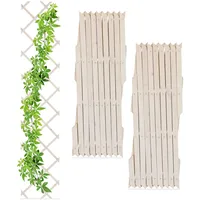 Relaxdays Rankgitter ausziehbar, 3er Set, Rankhilfe Kletterpflanzen, 180x30 cm,