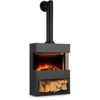Klarstein KlarsteinZermatt Elektrischer Kamin 900/1800W Thermostat FlammenillusionSchwarz