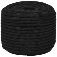 VidaXL Arbeitsseil Schwarz 12 mm 25 m Polyester
