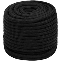 VidaXL Arbeitsseil Schwarz 18 mm 25 m Polyester