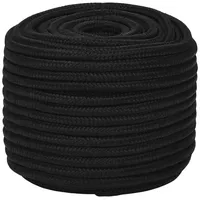VidaXL Arbeitsseil Schwarz 14 mm 50 m Polyester