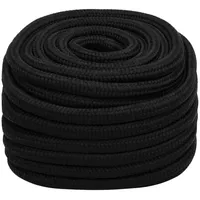 VidaXL Arbeitsseil Schwarz 20 mm 100 m Polyester