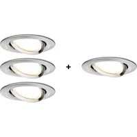 Paulmann Paulmann, Wandleuchte + Deckenleuchte, Aktions-Set Einbauleuchten Nova 3+1