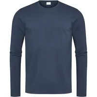 MEY Langarmshirt Herren Serie Relax Uni (1-tlg) blau XL