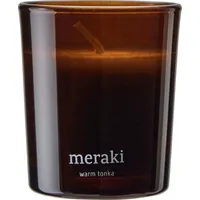 Meraki Warm Tonka Duftkerze 6 cm braun