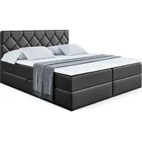 Altdecor Boxbett, Schwarz Hochglanz, Höhe ca. 20 cm, 120x200