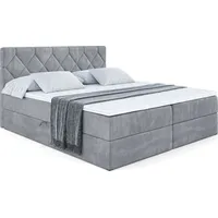 Altdecor Boxbett, Grau, Höhe ca. 20 cm, 140x200 cm,