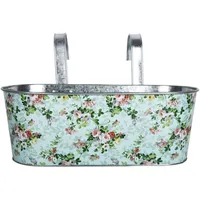 Esschert Design Balkonkasten mit Haken mit Rosen Motiven