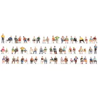NOCH NOCH® Mega-Spar-Set „Sitzende“, 60 handbemalte Modellfiguren, ideal für
