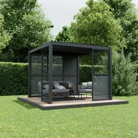 Ximax Lamellenwand Aluminium Pergola 90 cm Dunkelgrau