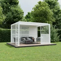 Ximax Lamellenwand Aluminium Pergola 123 cm Weiß