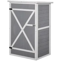 Outsunny Gartenhaus Geräteschrank 0,75 x 0,56 m Schwarz