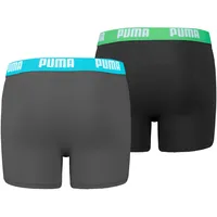 Puma Basic Boxer 2p Flat-sheets, 376 - India Ink/Turquoise,