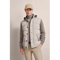 Bugatti Strickjacke mit Stehkragen und Kapuze beige | Gr.: