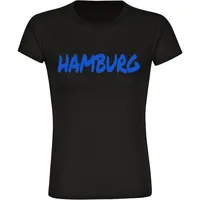 Multifanshop Damen T-Shirt - Hamburg - Textmarker - Druck