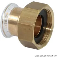 Geberit bergang Mapress d 22mmxG 1 1/2, Cu, flachd.,