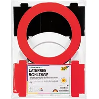 Folia Bastelset Laternenrohling rund sortiert gelb/rot/grün/blau/schwarz