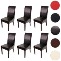 MCW Esszimmerstuhl Cesena Leder schwarz 6er Set