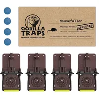 Futura-shop Mausefalle inkl Monitoring-Köder Gorilla Traps 4er Set Mäuse